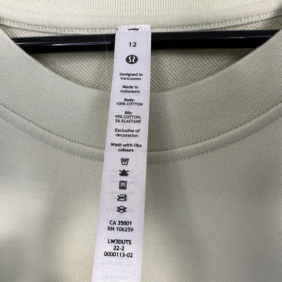 Lululemon Womens Perfectly Oversized Crew L Sweatshirt Size 12 Green Athleisure - Picture 6 of 6